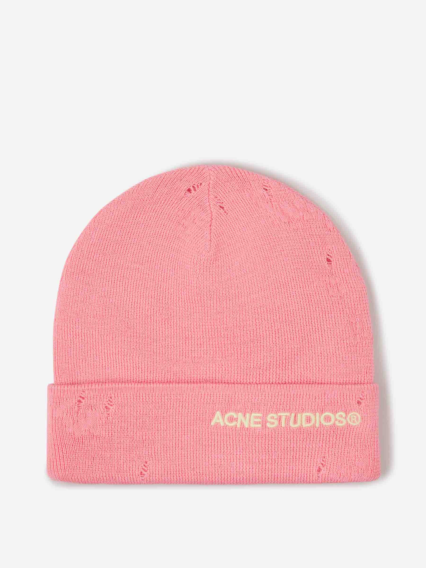 Acne Studios Gorro Logo Desgastado color Rosa sku 695-001534 02 - Foto 1