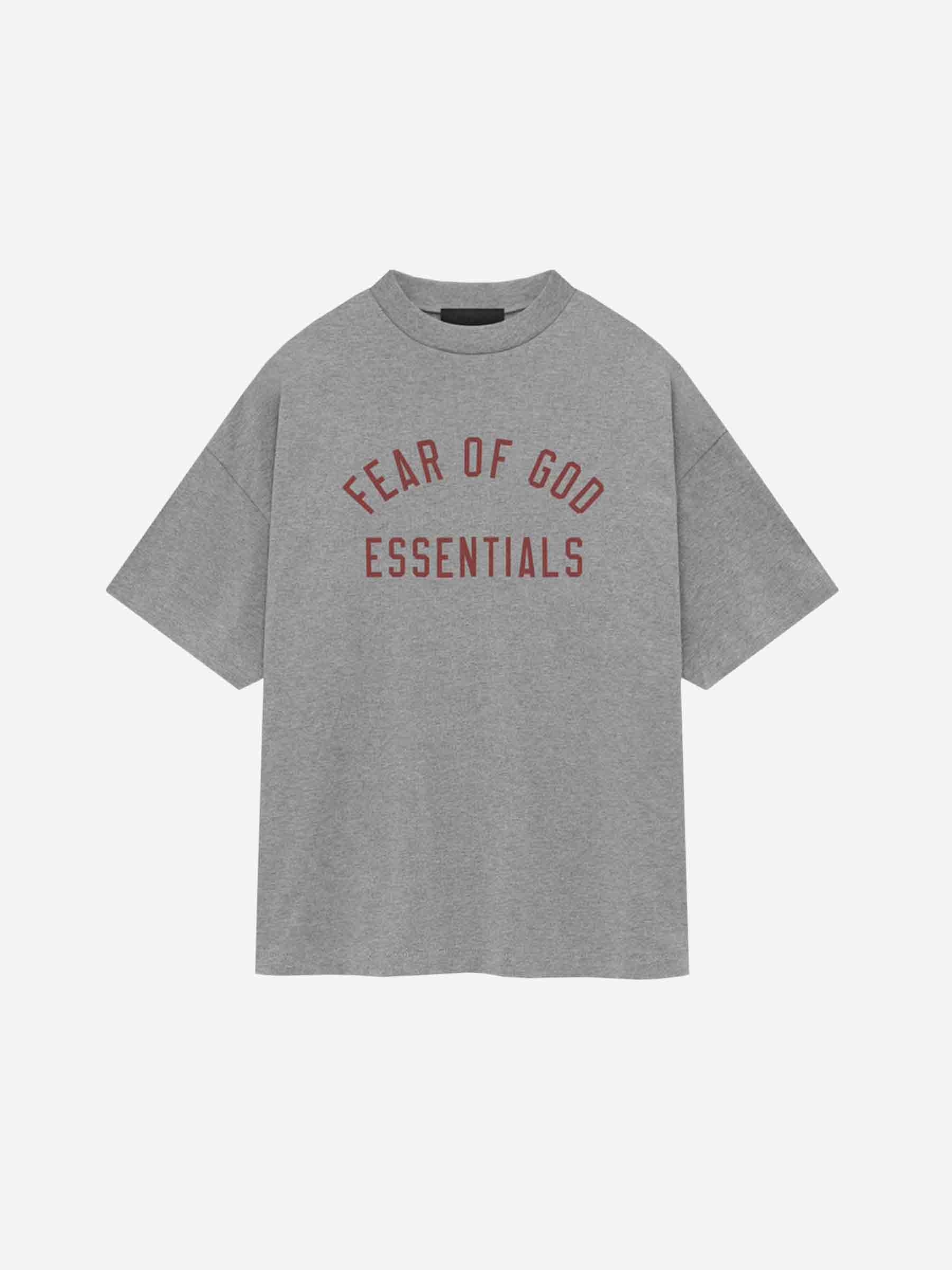 Fear of God Essentials Camiseta Logo Algodón color Gris Piedra sku 553-004010 02 - Foto 1