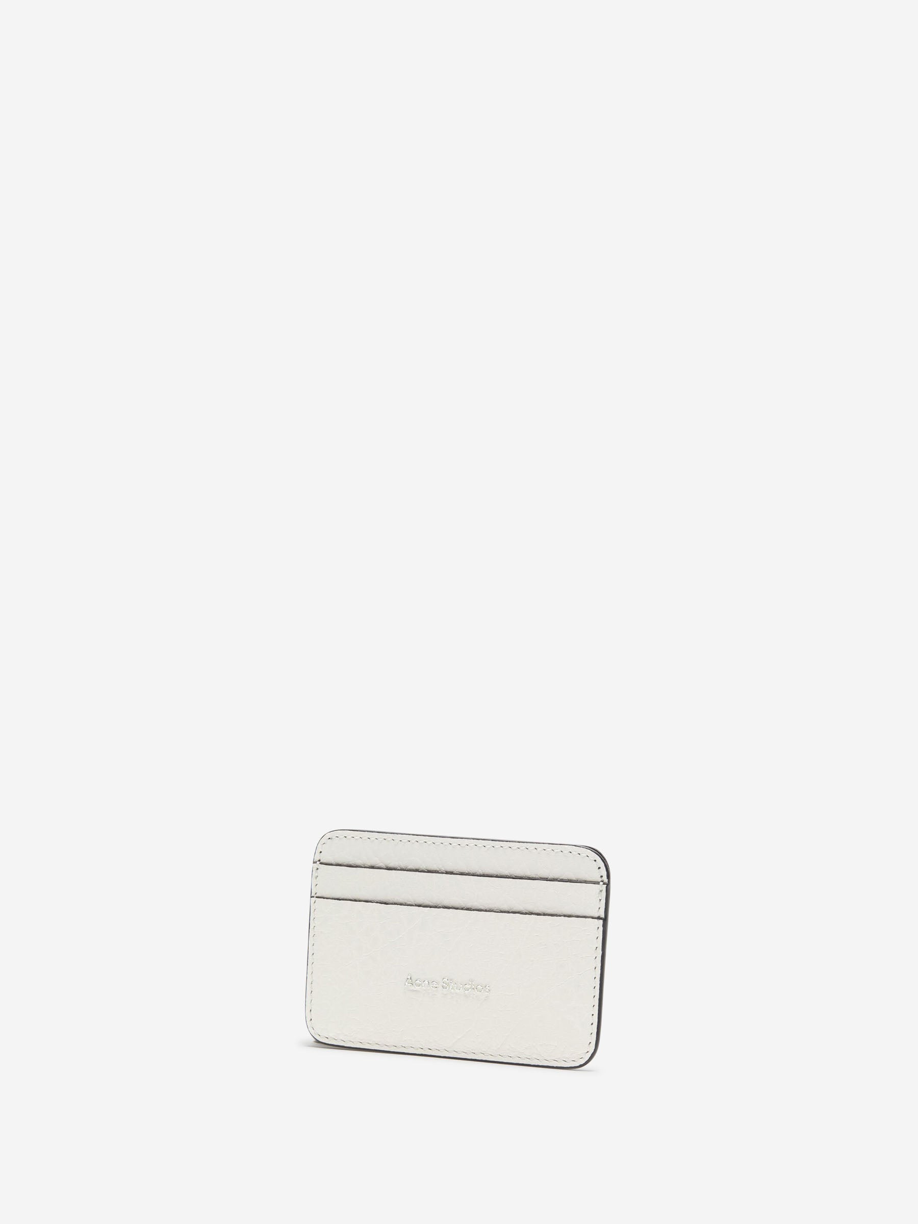 Acne Studios Tarjetero Logo Piel color Blanco sku 691-001358 01 - Foto 2