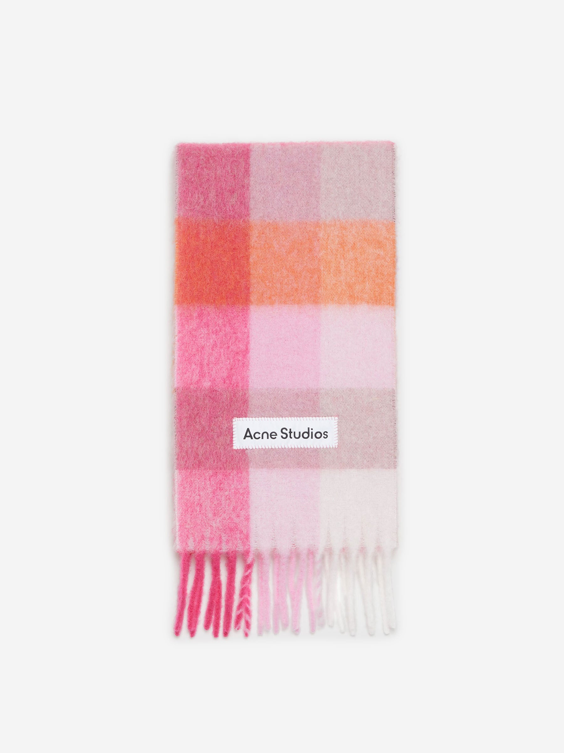 Acne Studios Bufanda Motivo Cuadros color Rosa sku 840-000769 05 - Foto 1