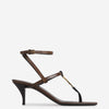 Saint Laurent Sandalias Tacón Piel color Marrón sku 800-005233 01 - Foto 1