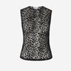 Alexander McQueen Top Motivo Leopardo color Negro sku 703-002261 01 - Foto 1