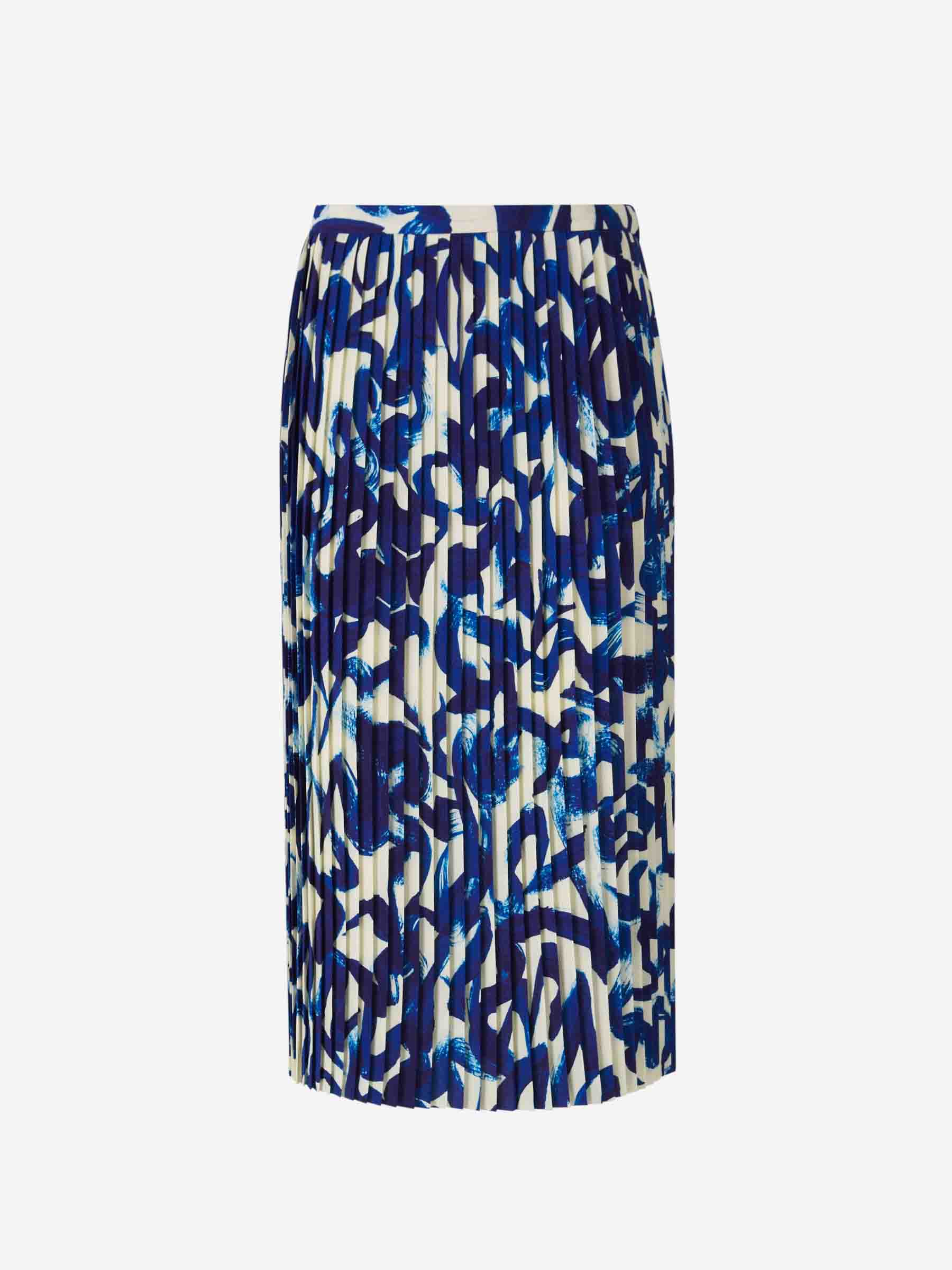 Dries Van Noten Falda Midi Plisada color Azul Cobalto sku 750-001526 01 - Foto 1