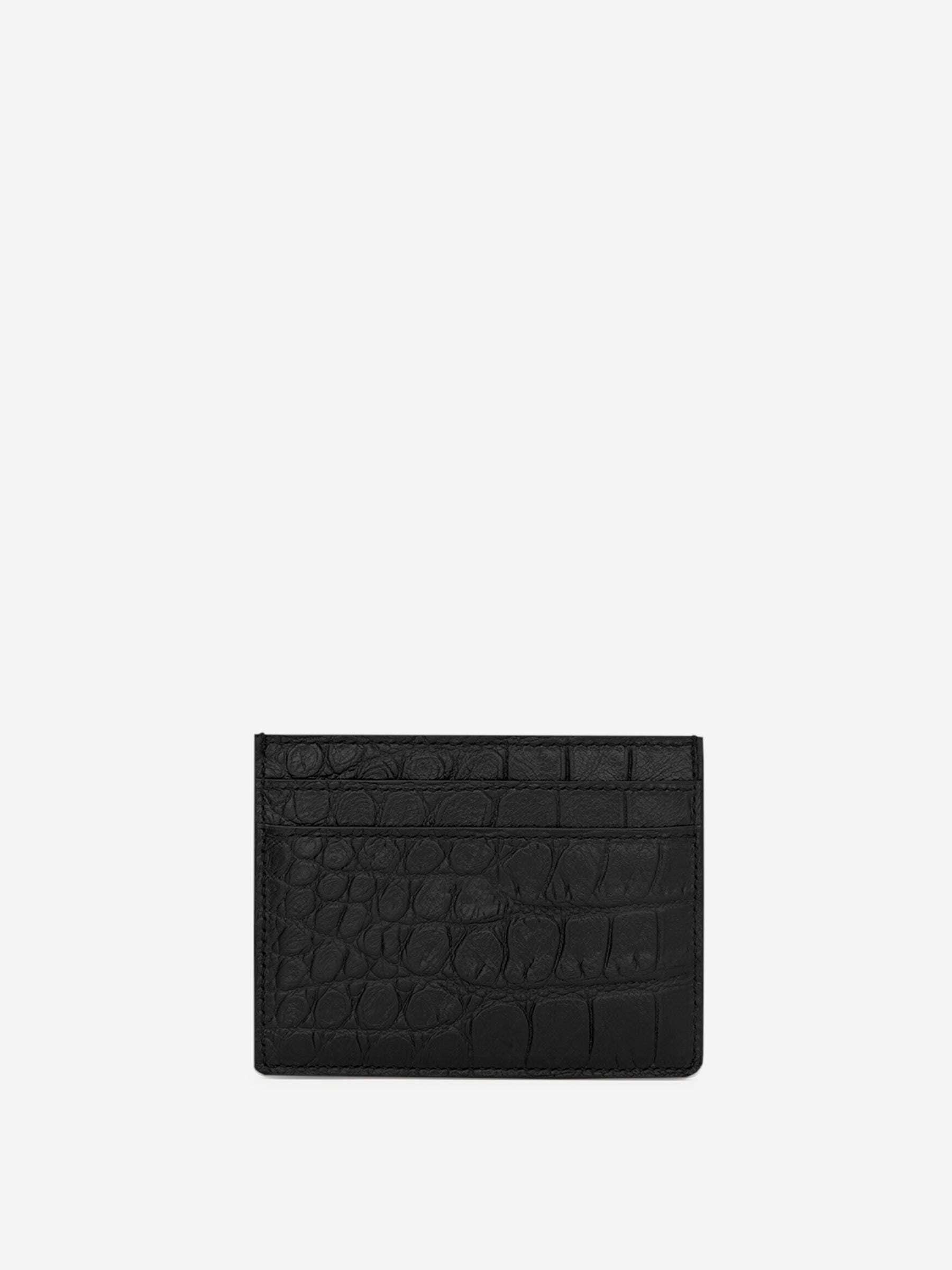 Saint Laurent Tarjetero Piel Logo color Negro sku 691-001366 01 - Foto 2