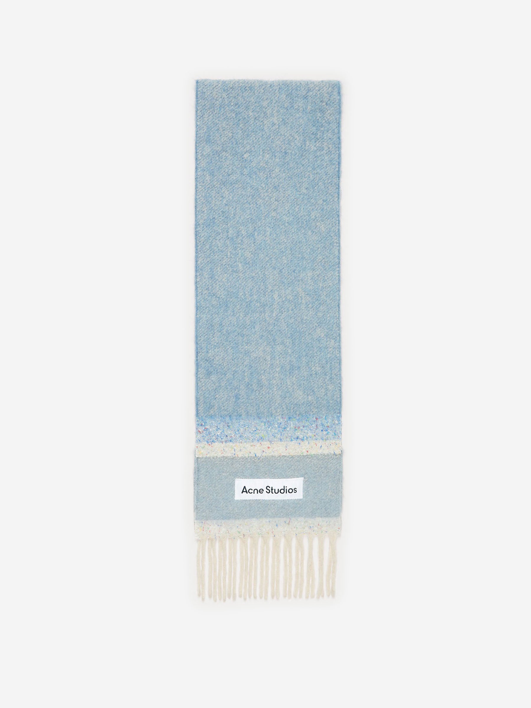 Acne Studios Bufanda Mohair Logo color Azul Denim Oscuro sku 630-001426 02 - Foto 1