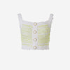 Balmain Top Cropped Texturizado color Blanco sku 703-002196 01 - Foto 1