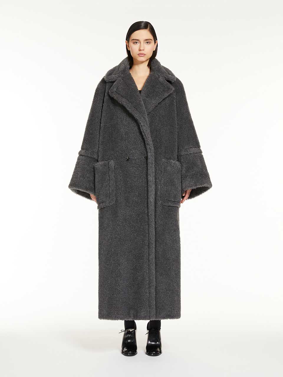 Max Mara Abrigo Largo Alpaca color Gris Piedra sku 771-001565 01 - Foto 5