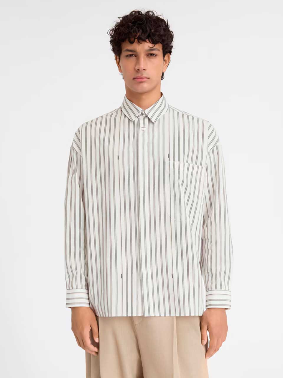 Jacquemus Camisa La Chemise Manches Longue color Blanco sku 531-006323 01 - Foto 6