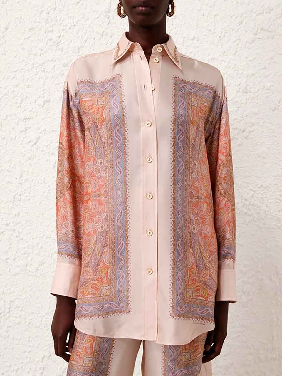 Zimmermann Camisa Motivo Paisley color Marfil sku 701-002153 00 - Foto 6