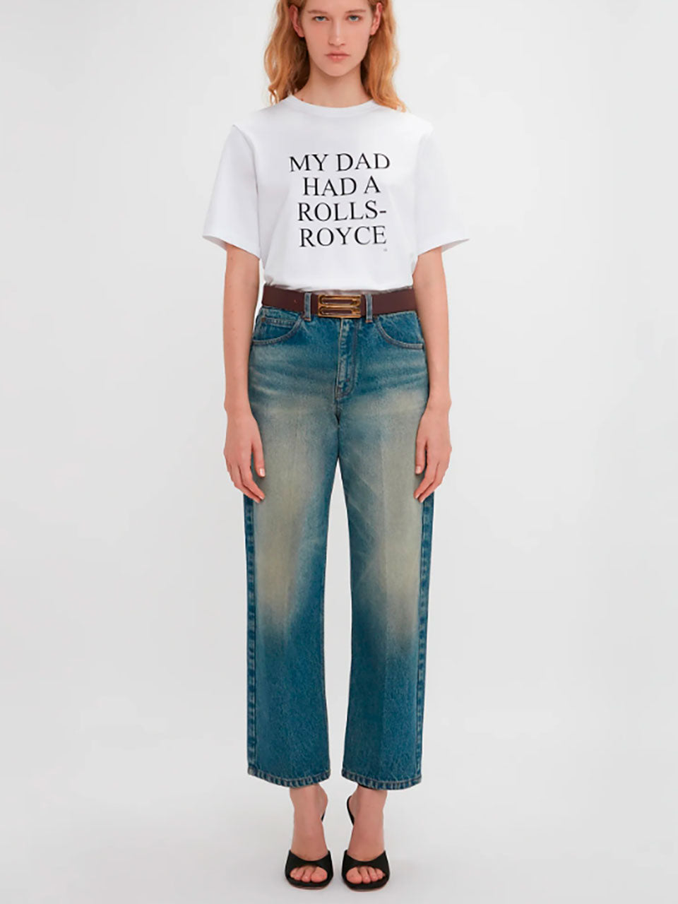 Victoria Beckham Camiseta 'My Dad Had A Rolls-Royce' color Blanco sku 782-001587 01 - Foto 5