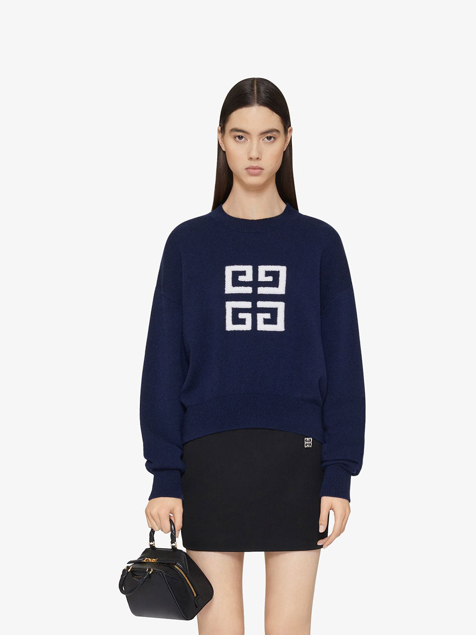 Givenchy Jersey Logo Cashmere color Azul Marino sku 715-000140 01 - Foto 6