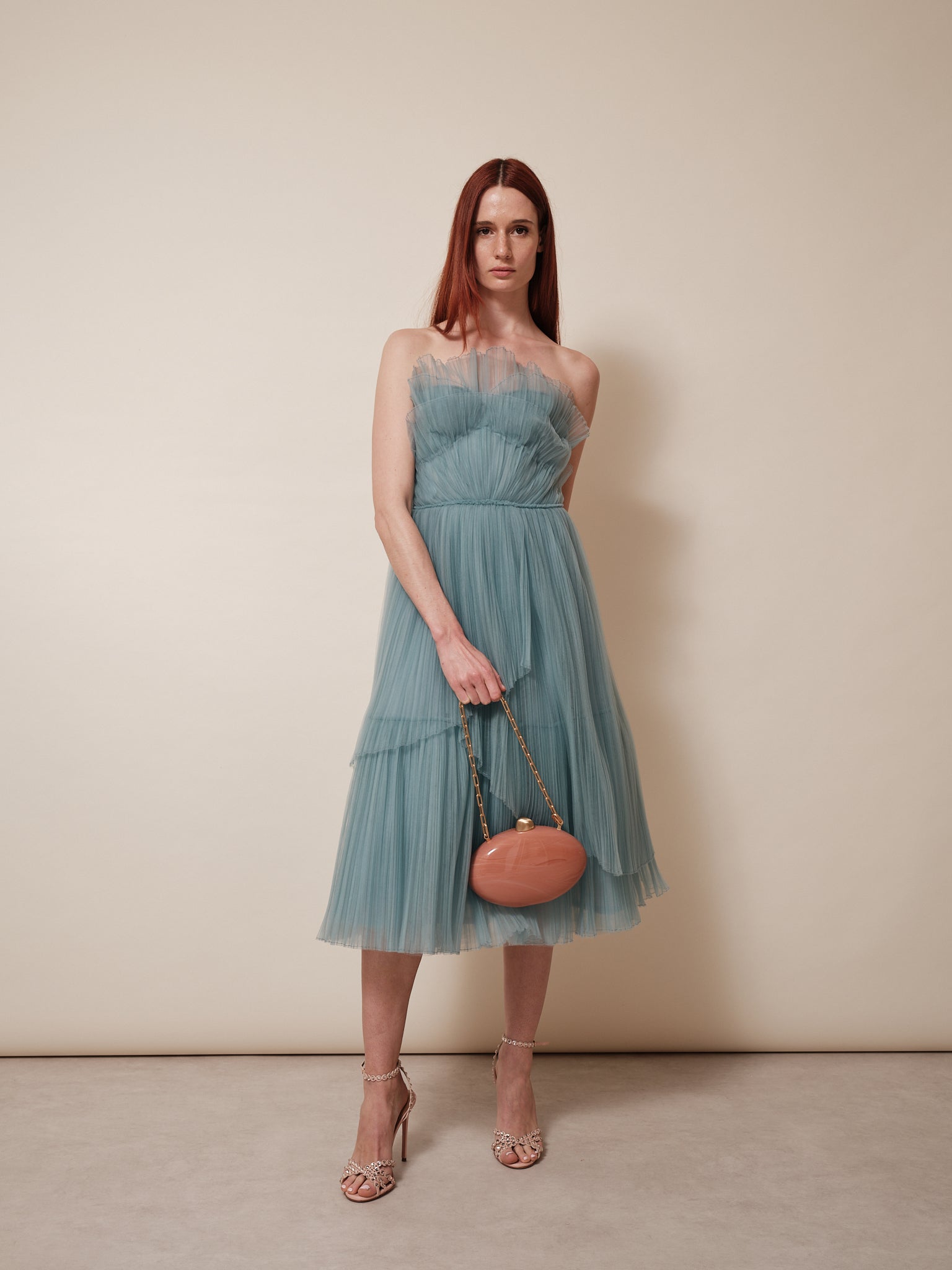 Pleated Midi Dress