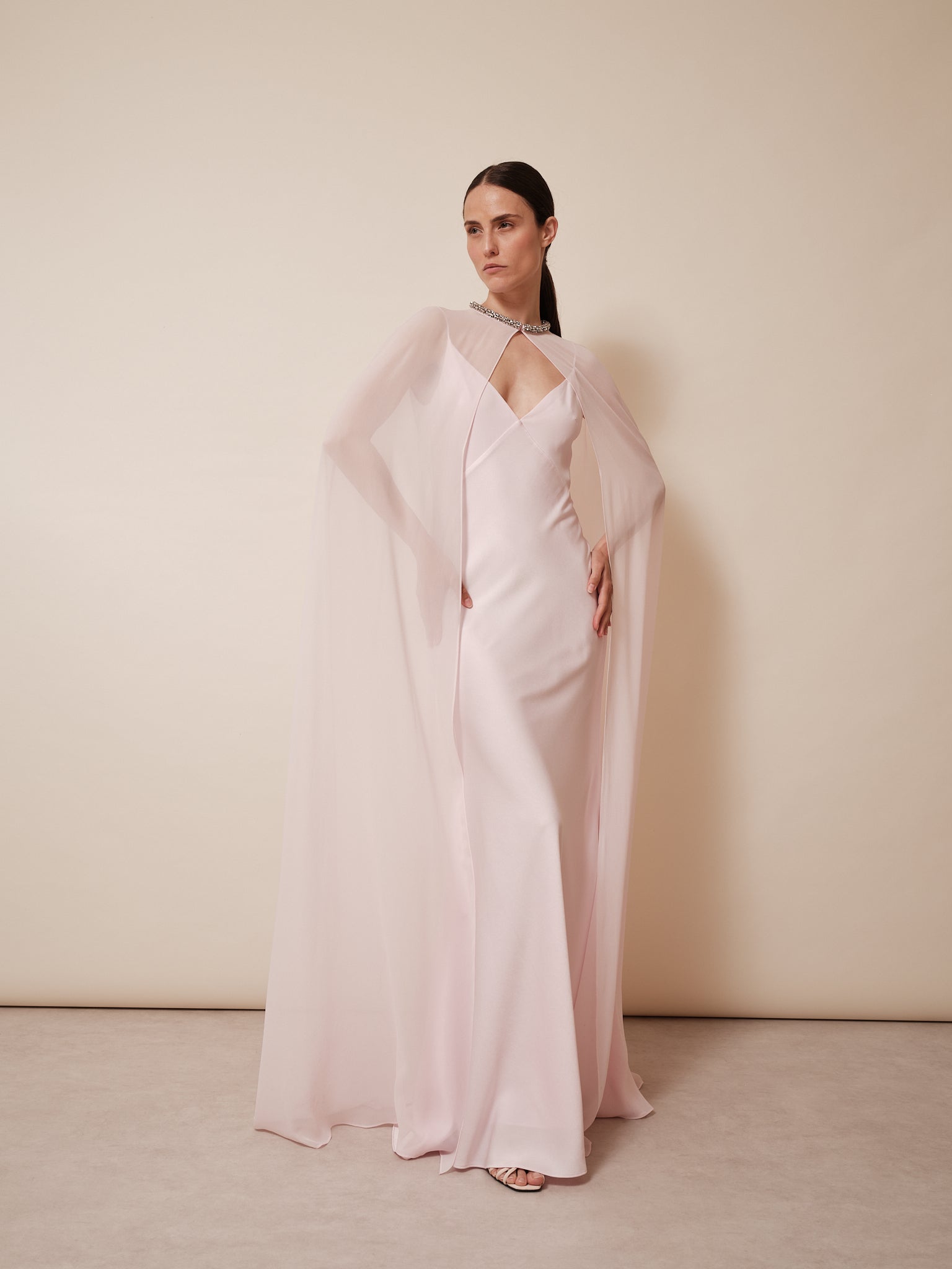 Maxi satin dress