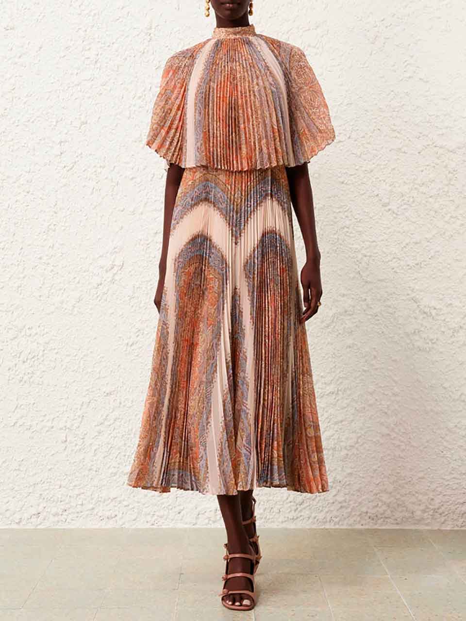 Zimmermann Vestido Midi Sunray color Marron sku 721-000330 01 - Foto 6