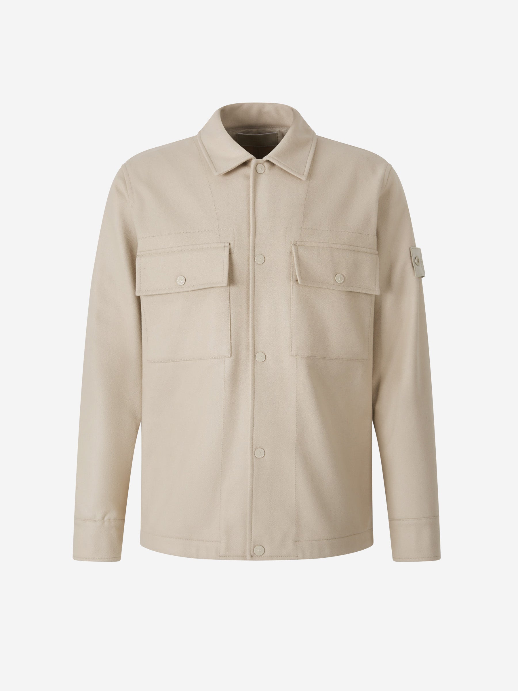 Stone Island Cazadora Camisera Lana color Beige sku 512-002317 01 - Foto 1