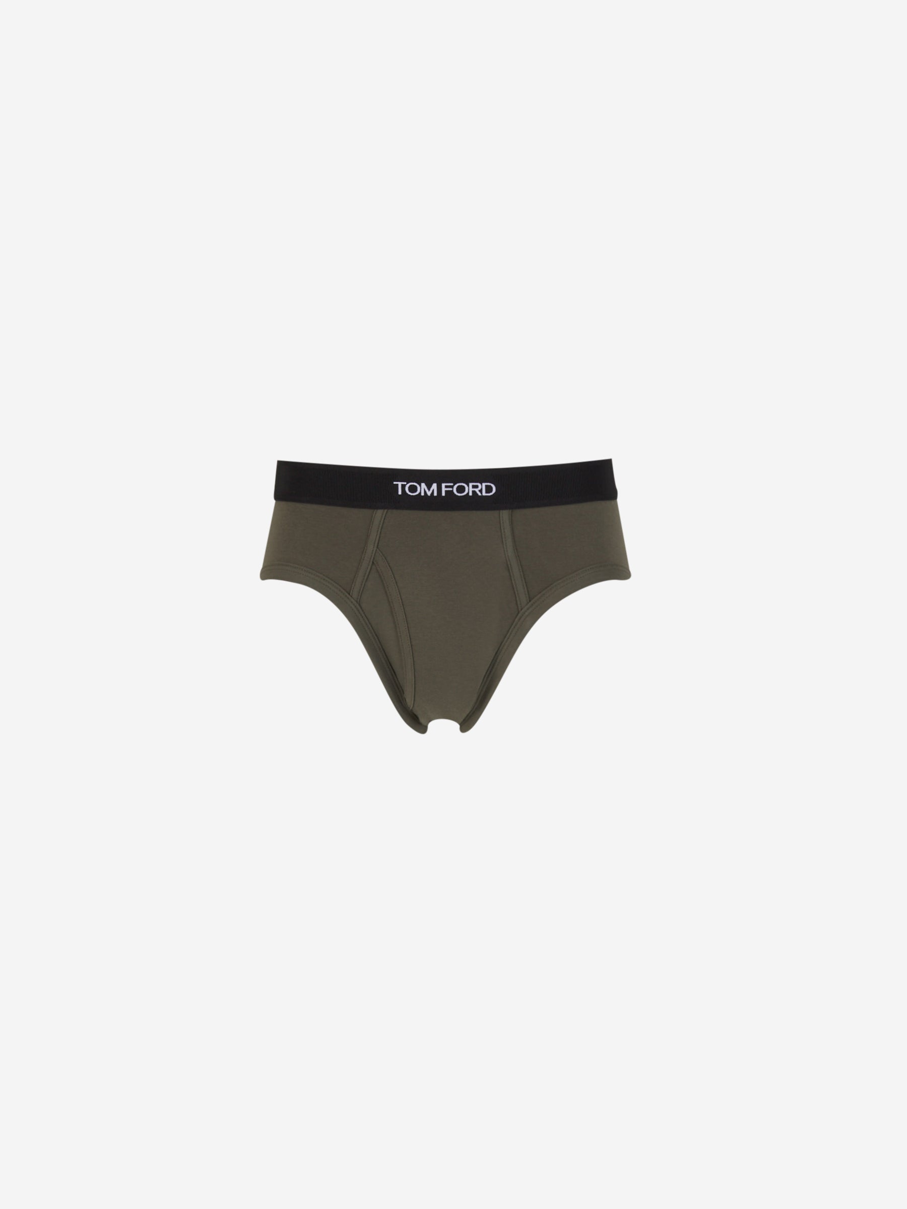 Tom Ford Brief Algodón Logo color Verde Militar sku 651-000040 03 - Foto 1