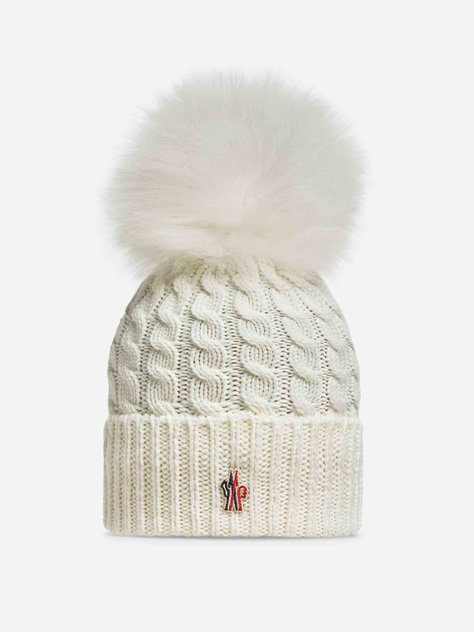 Moncler Grenoble Gorro Lana con Pompón color Marfil sku 899-001952 01 - Foto 1