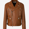 Alexander McQueen Cazadora Biker Piel color Marrón sku 512-002240 01 - Foto 1