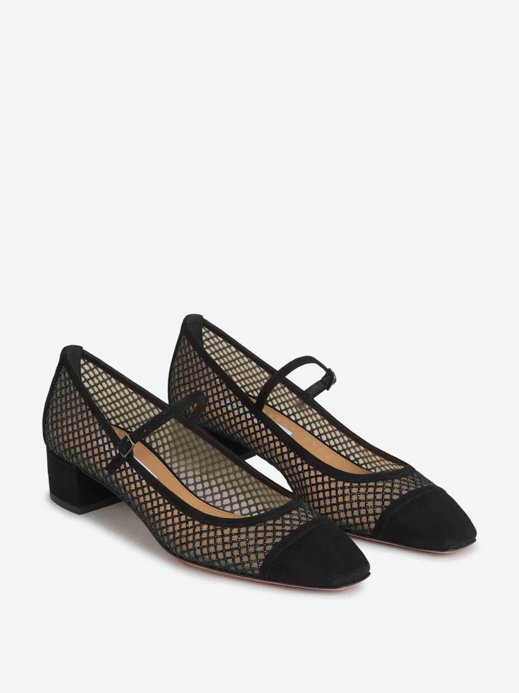 Aquazzura Sandalias Crystal Mesh color Negro sku 800-005369 01 - Foto 2