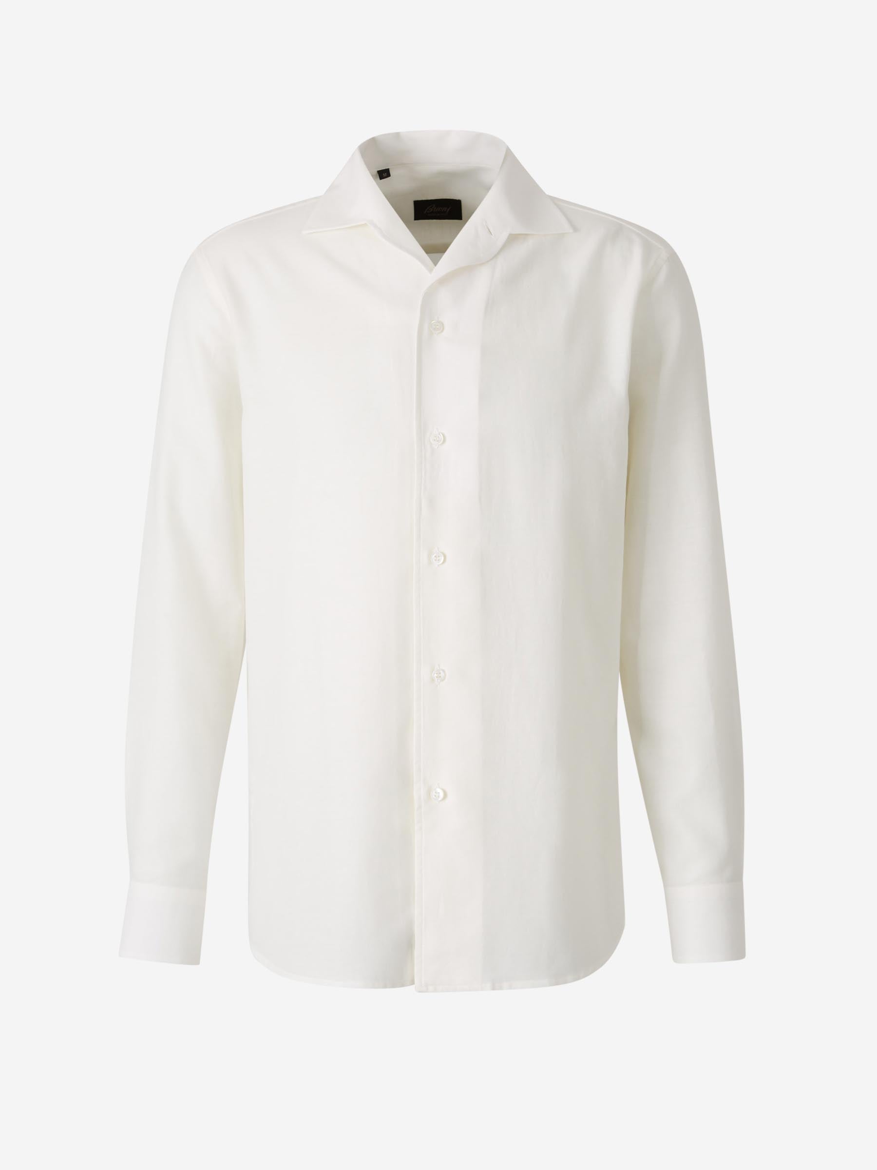 Brioni Camisa Lisa Algodón color Marfil sku 531-006294 01 - Foto 1