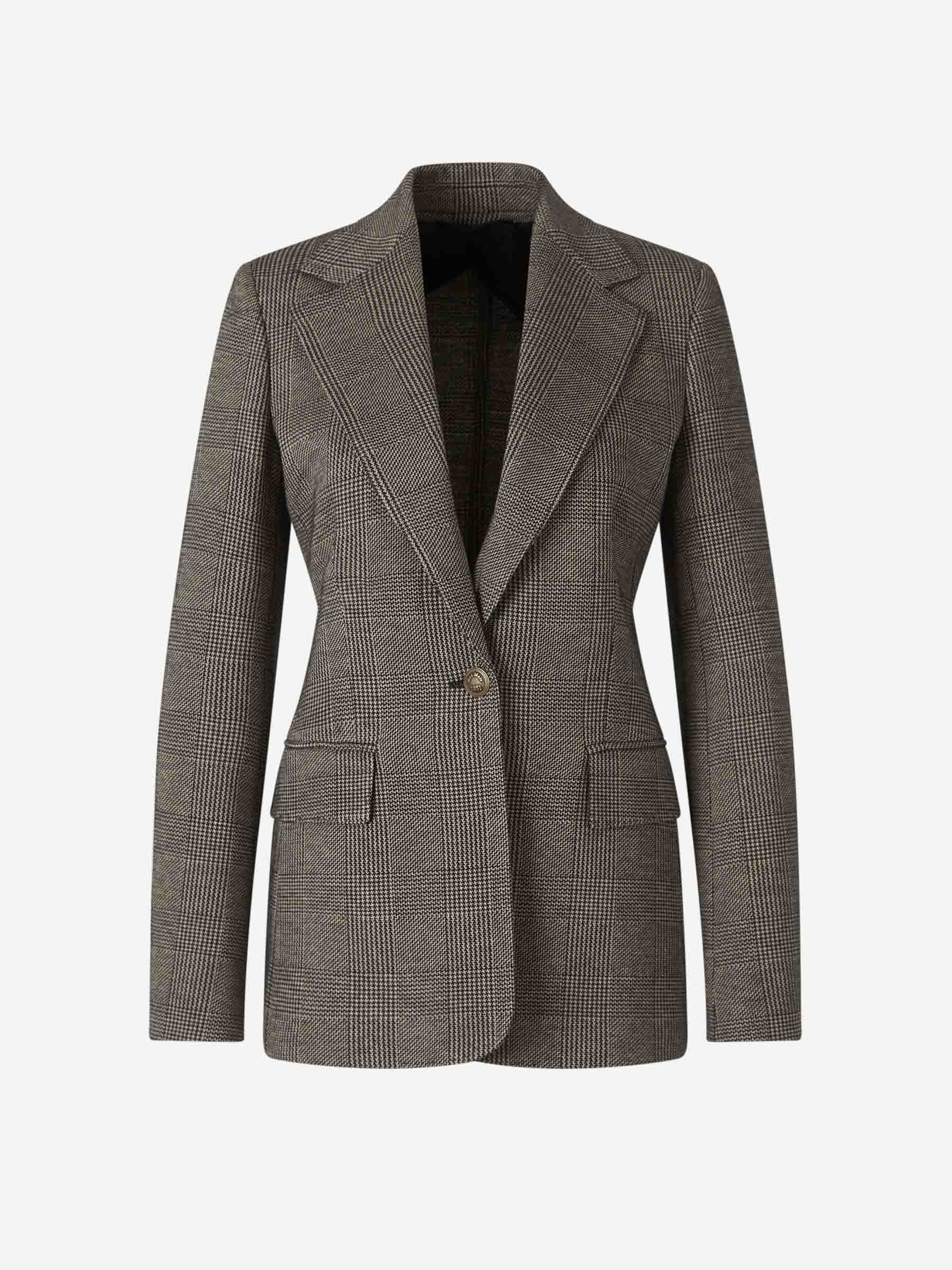 Max Mara Blazer Estructurada de Punto color Gris Piedra sku 741-002160 01 - Foto 1