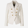 Balmain Blazer Piel Doble Botonadura color Blanco sku 741-002191 01 - Foto 1