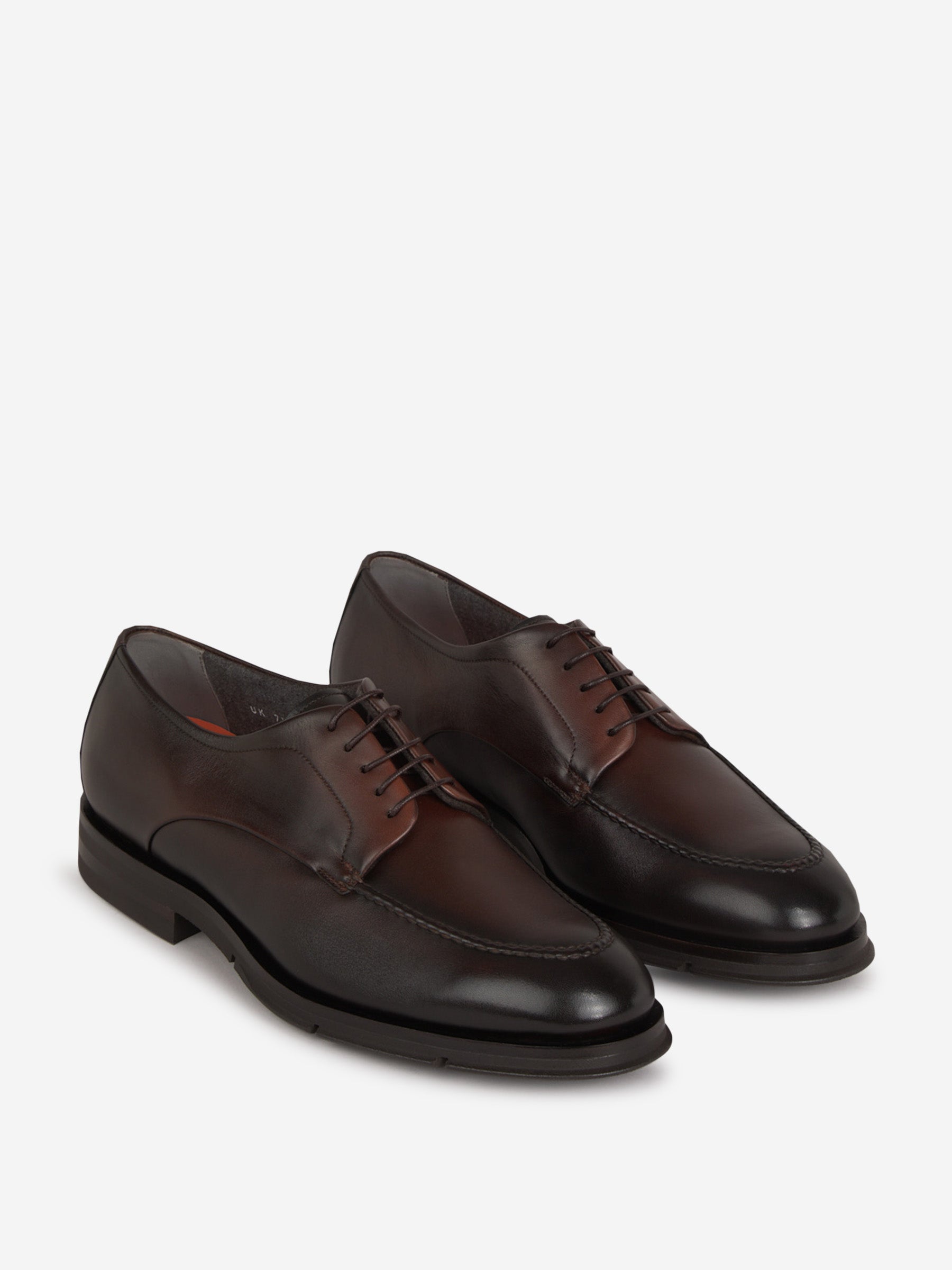 Santoni Zapatos Piel Oxford color Marrón Oscuro sku 611-004450 01 - Foto 2