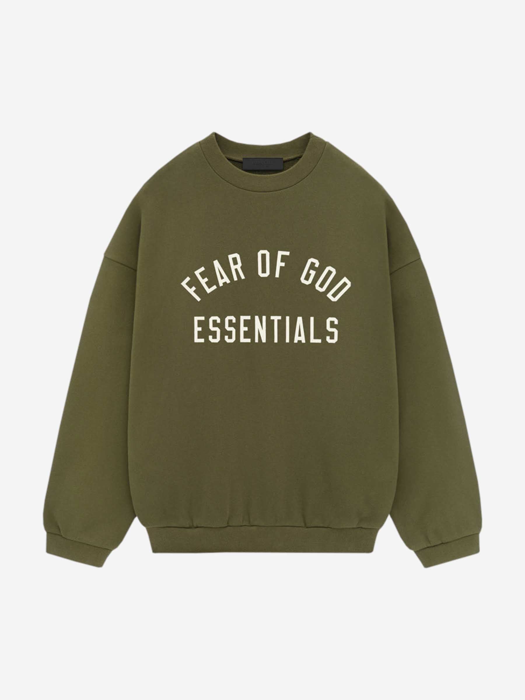 Fear of God Essentials Jersey Crewneck Logo color Verde Militar sku 545-001699 03 - Foto 1