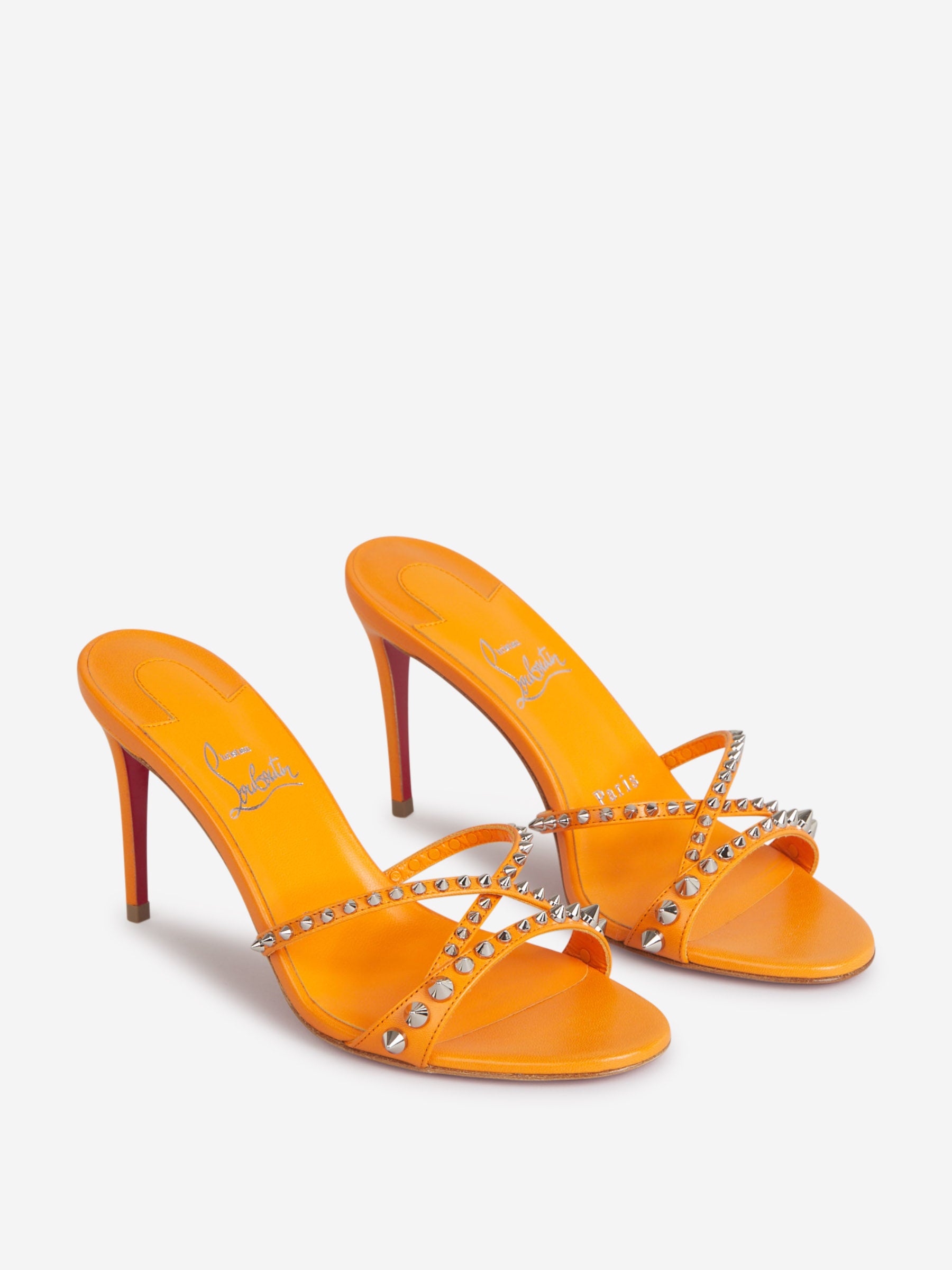 Christian Louboutin Sandalias Tacón Tatoosh color Naranja sku 800-005328 02 - Foto 2