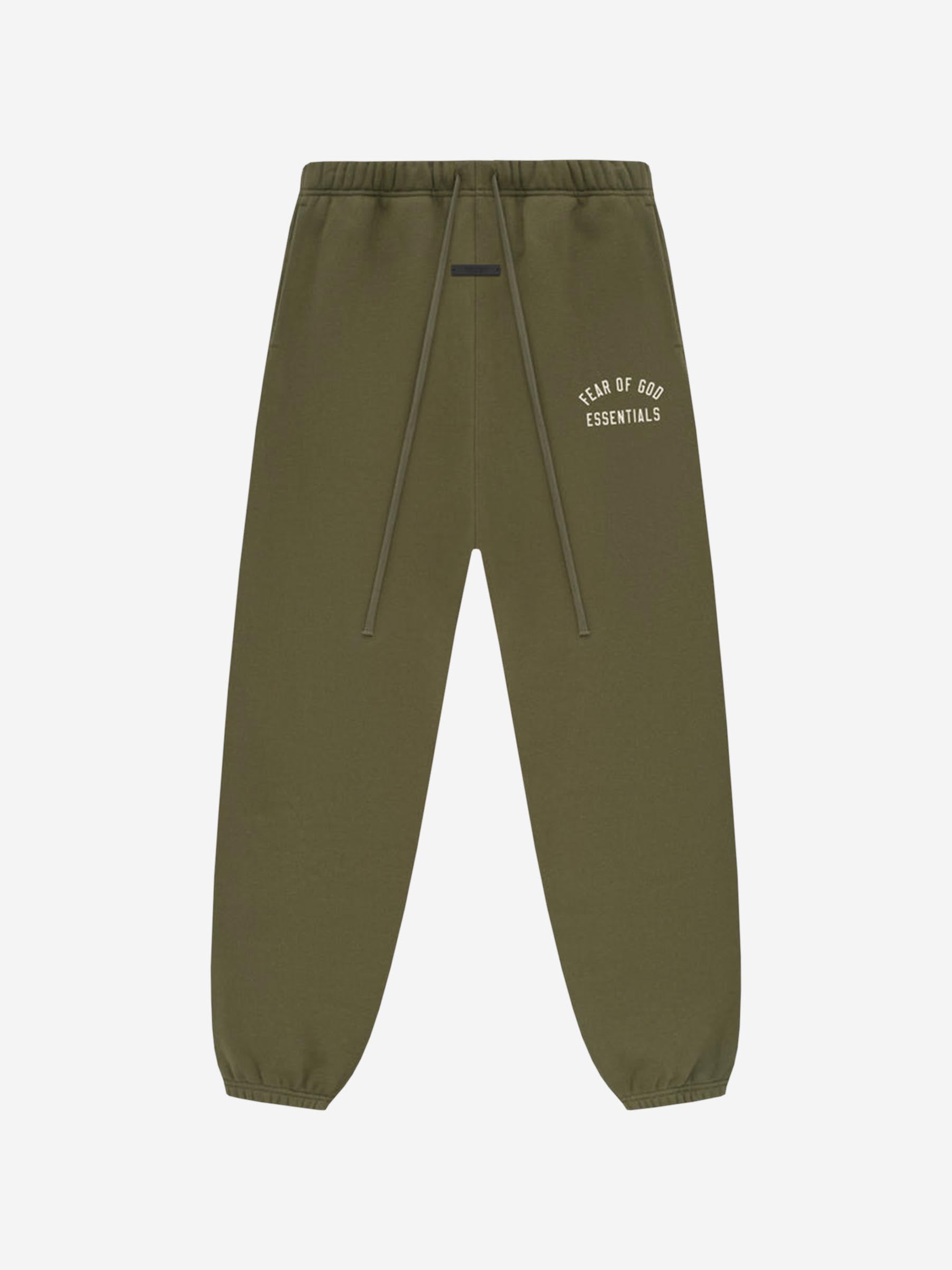 Fear of God Essentials Joggers Algodón Logo color Verde Militar sku 521-003154 03 - Foto 1