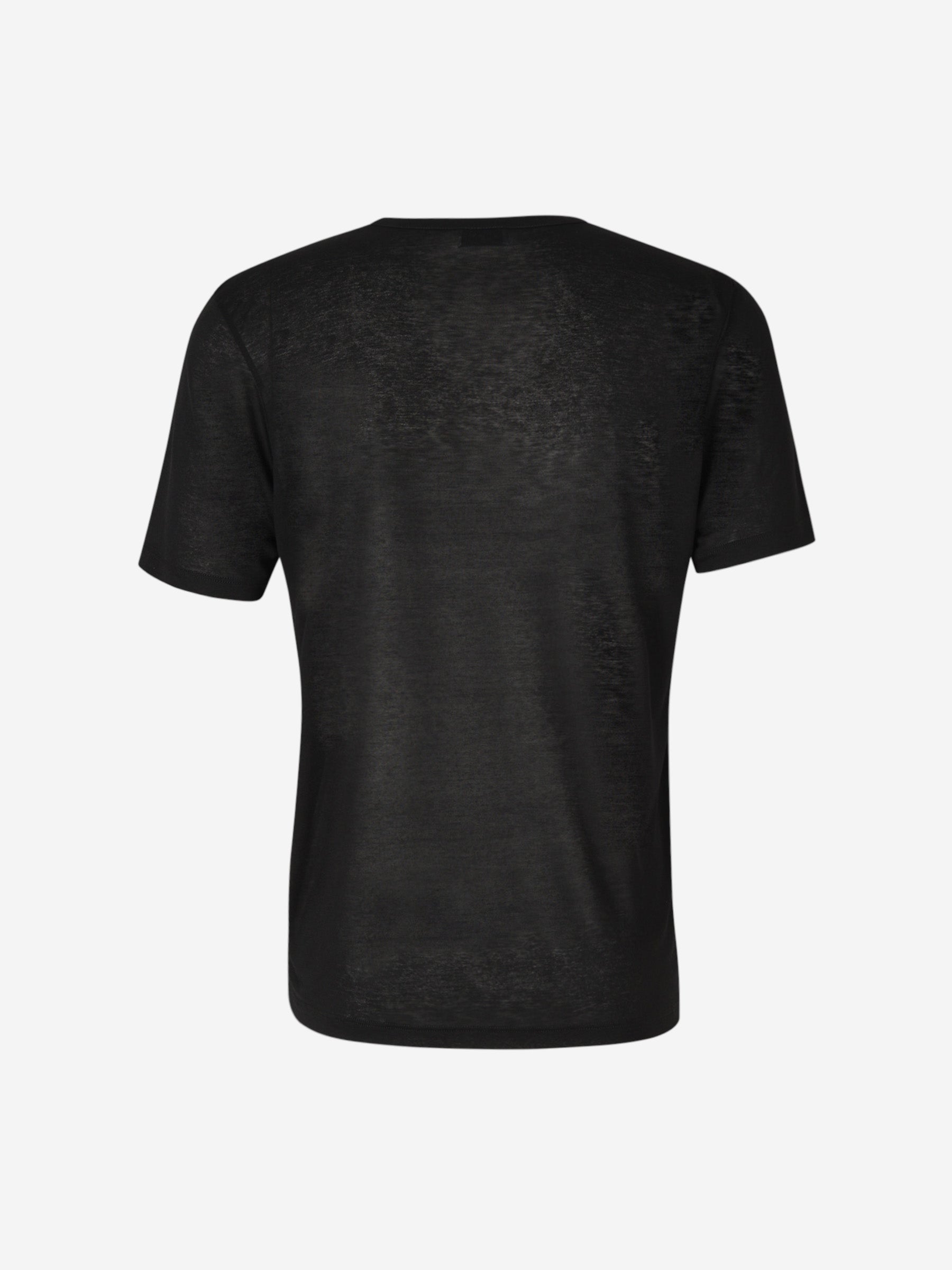 Saint Laurent Camiseta Logo Viscosa color Negro sku 553-003956 01 - Foto 2