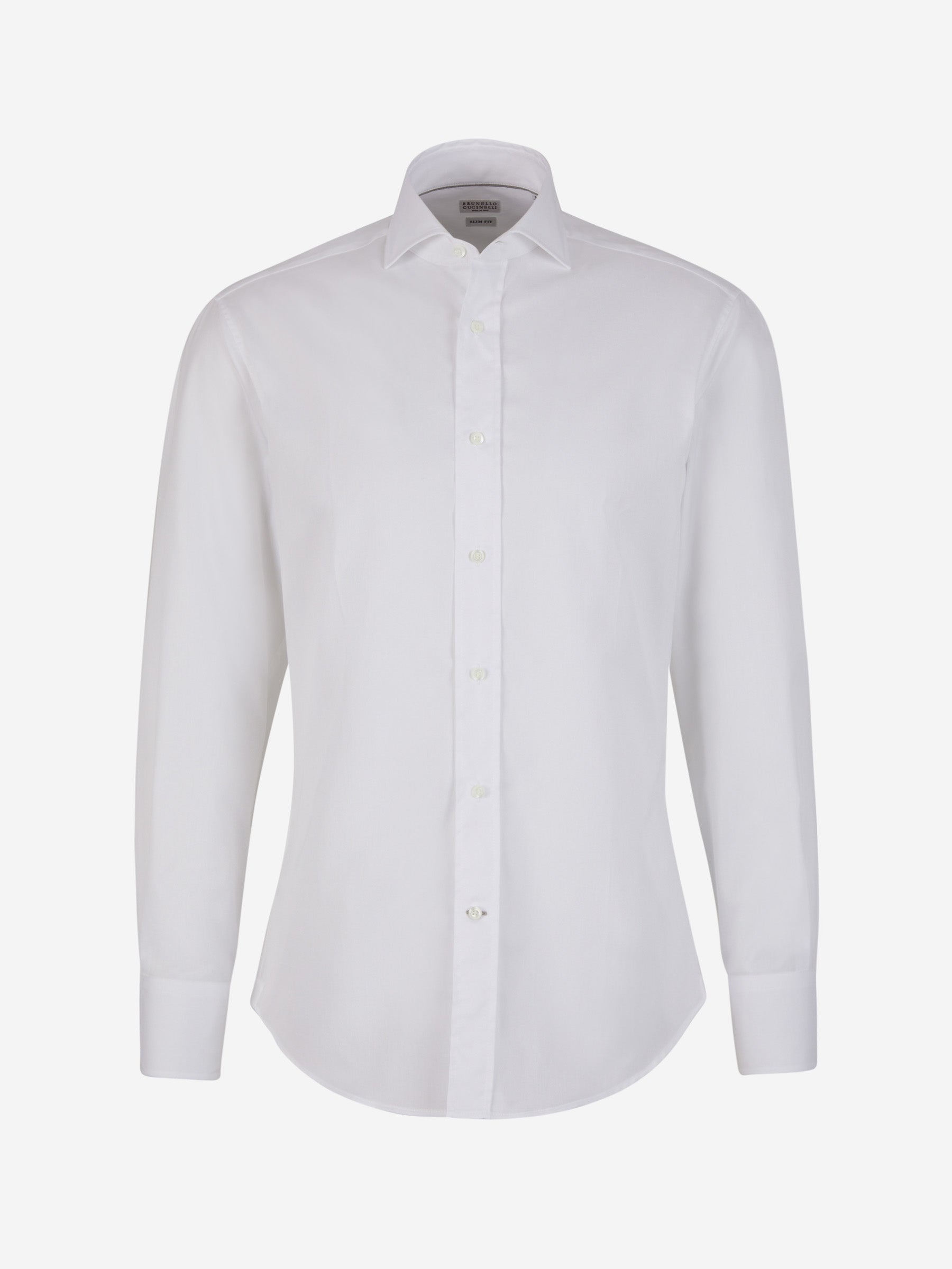 Brunello Cucinelli Camisa Algodón Lisa color Blanco sku 531-006297 02 - Foto 1