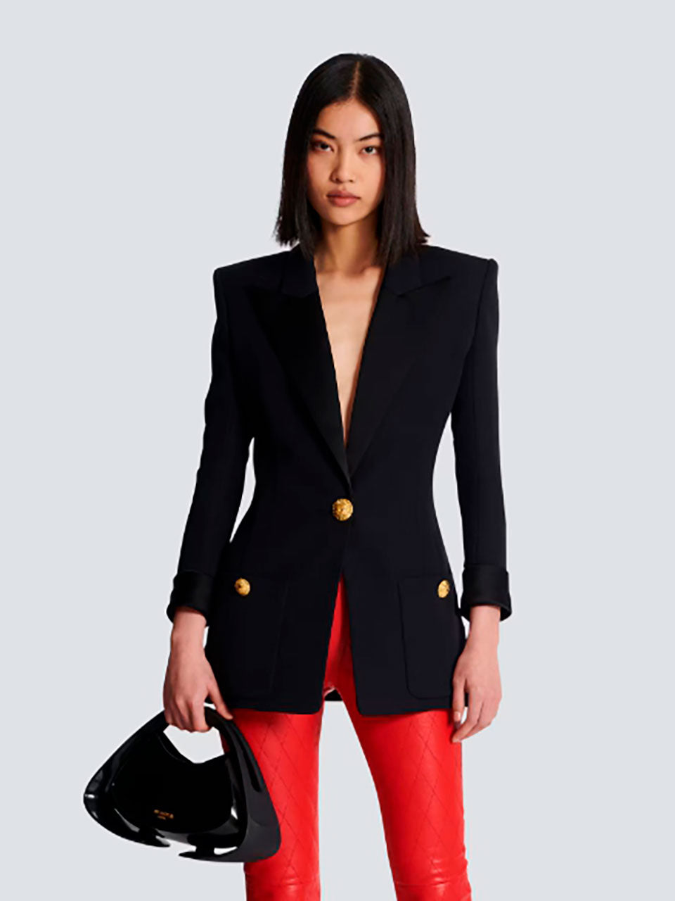 Balmain Blazer Grain de Poudre color Negro sku 741-002135 01 - Foto 1