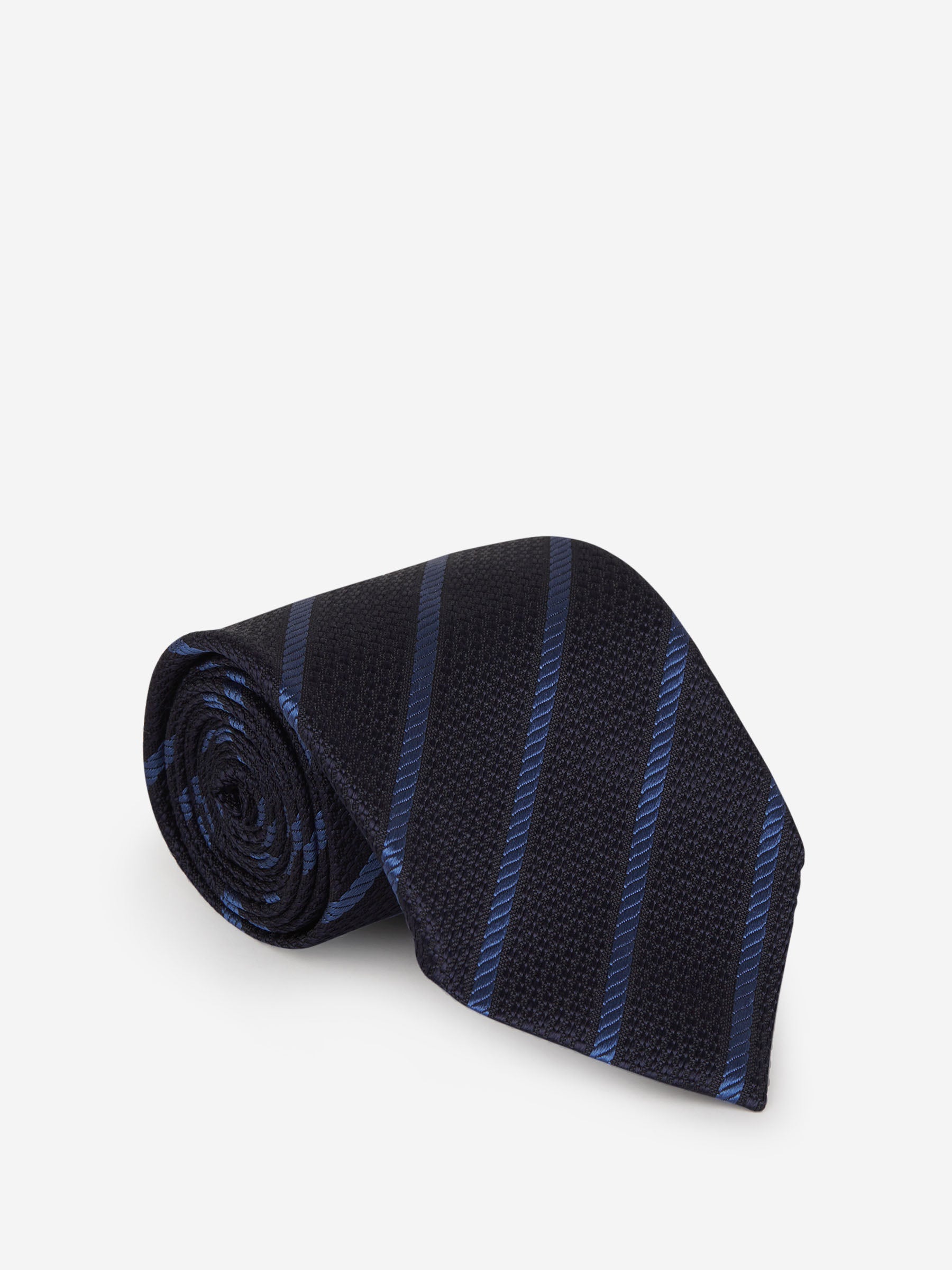 Tom Ford Corbata Motivo Rayas Seda color Azul Marino sku 601-001117 02 - Foto 1