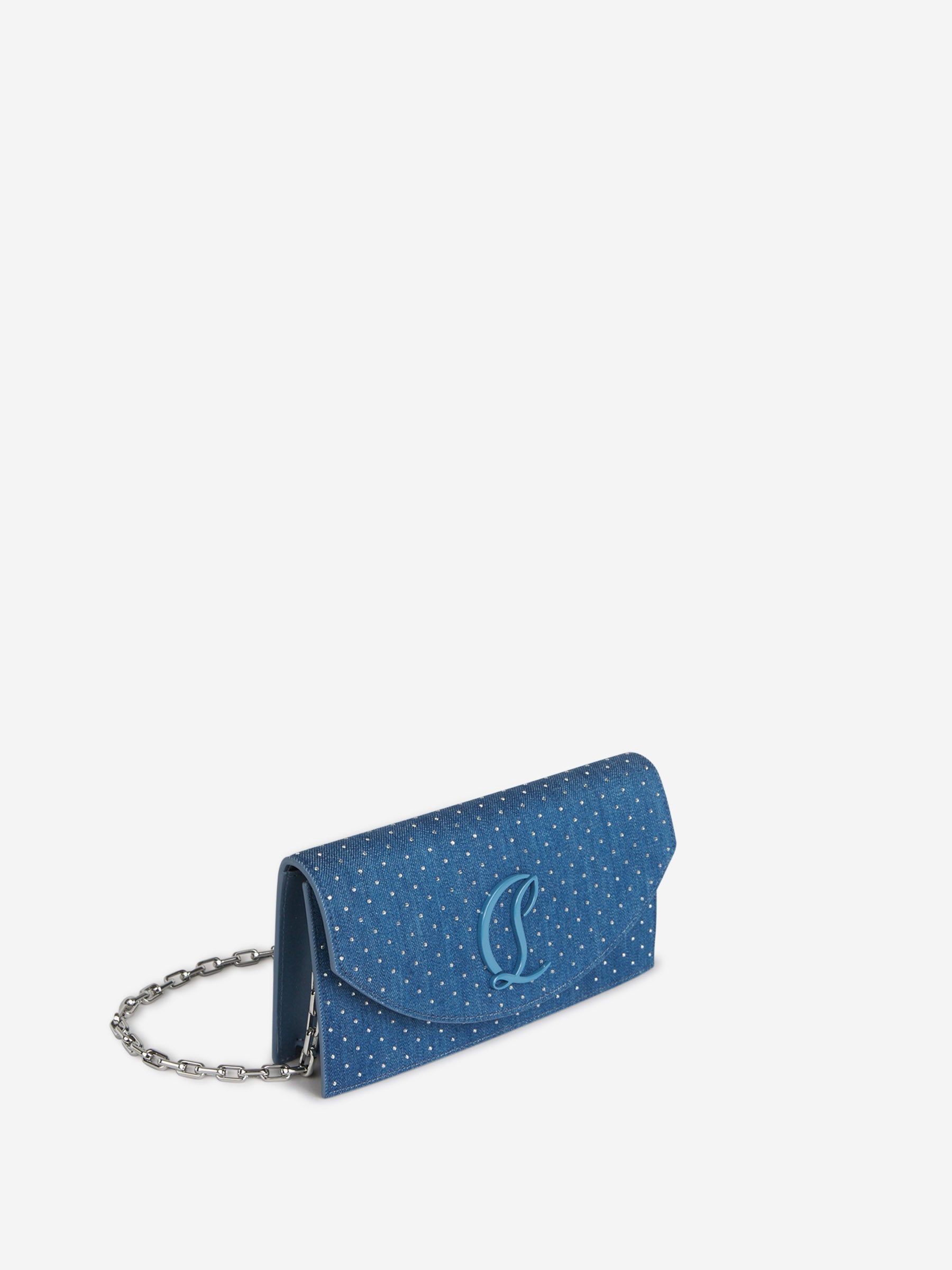 Christian Louboutin Clutch Denim Strass color Azul Cobalto sku 810-007789 01 - Foto 2