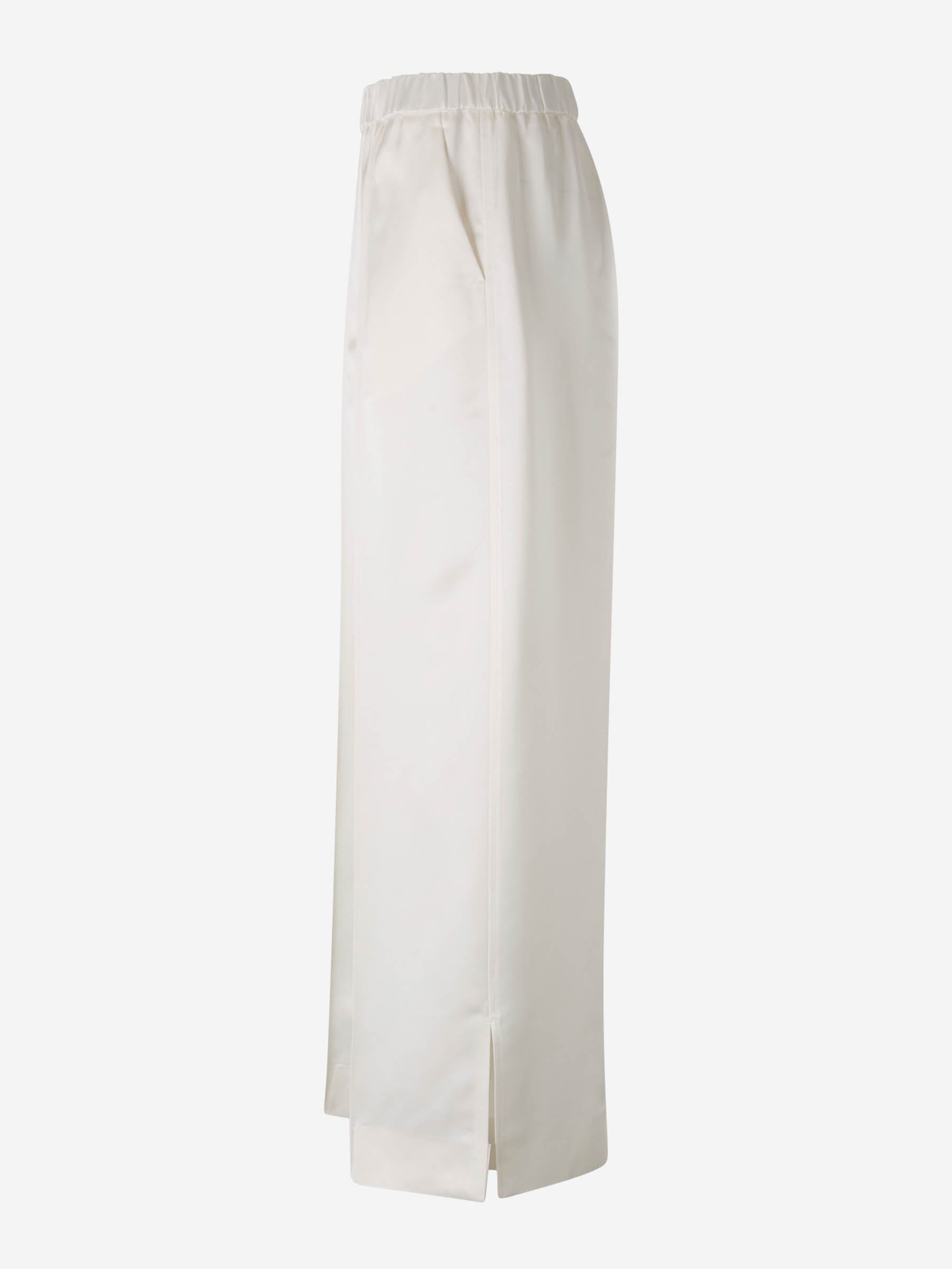 Jil Sander Pantalones de Satén color Blanco sku 761-003593 01 - Foto 2