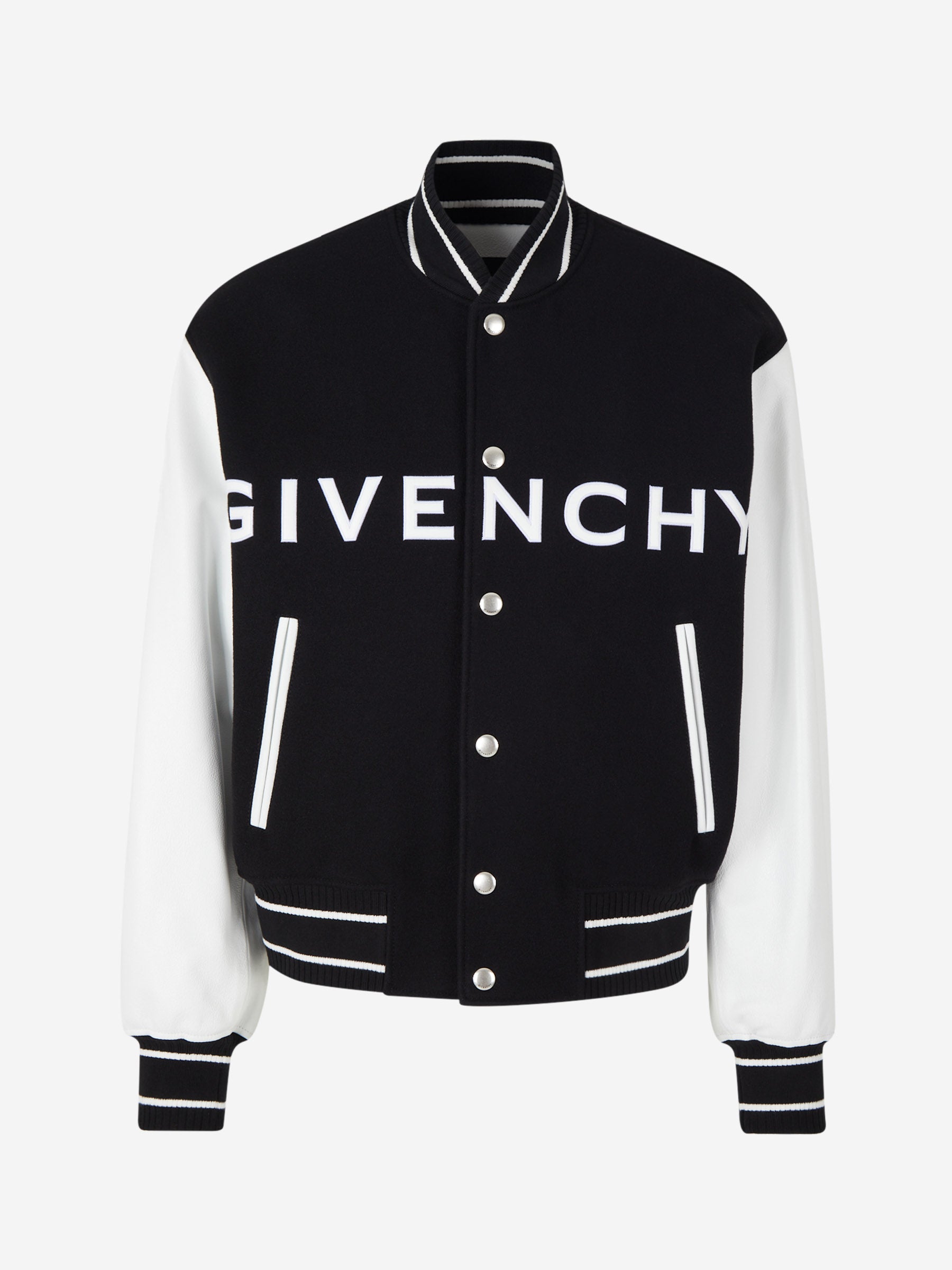 Givenchy Chaqueta Bomber Logo color Blanco y Negro sku 512-002296 01 - Foto 1