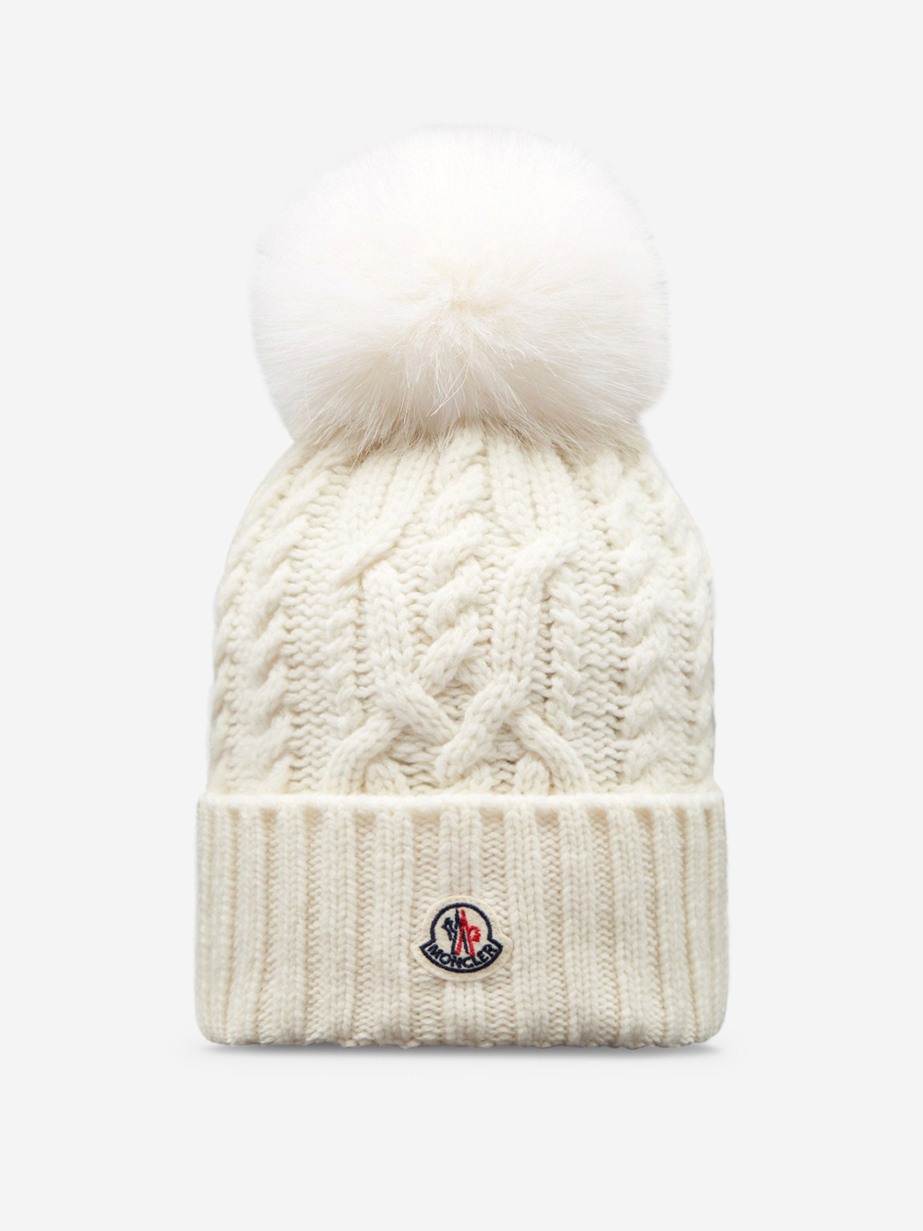 Moncler Gorro Logo Lana color Marfil sku 899-001950 01 - Foto 1