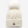 Moncler Gorro Logo Lana color Marfil sku 899-001950 01 - Foto 1