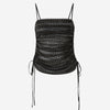 Alexander Wang Top Fruncido Cristales color Negro sku 703-002234 01 - Foto 1