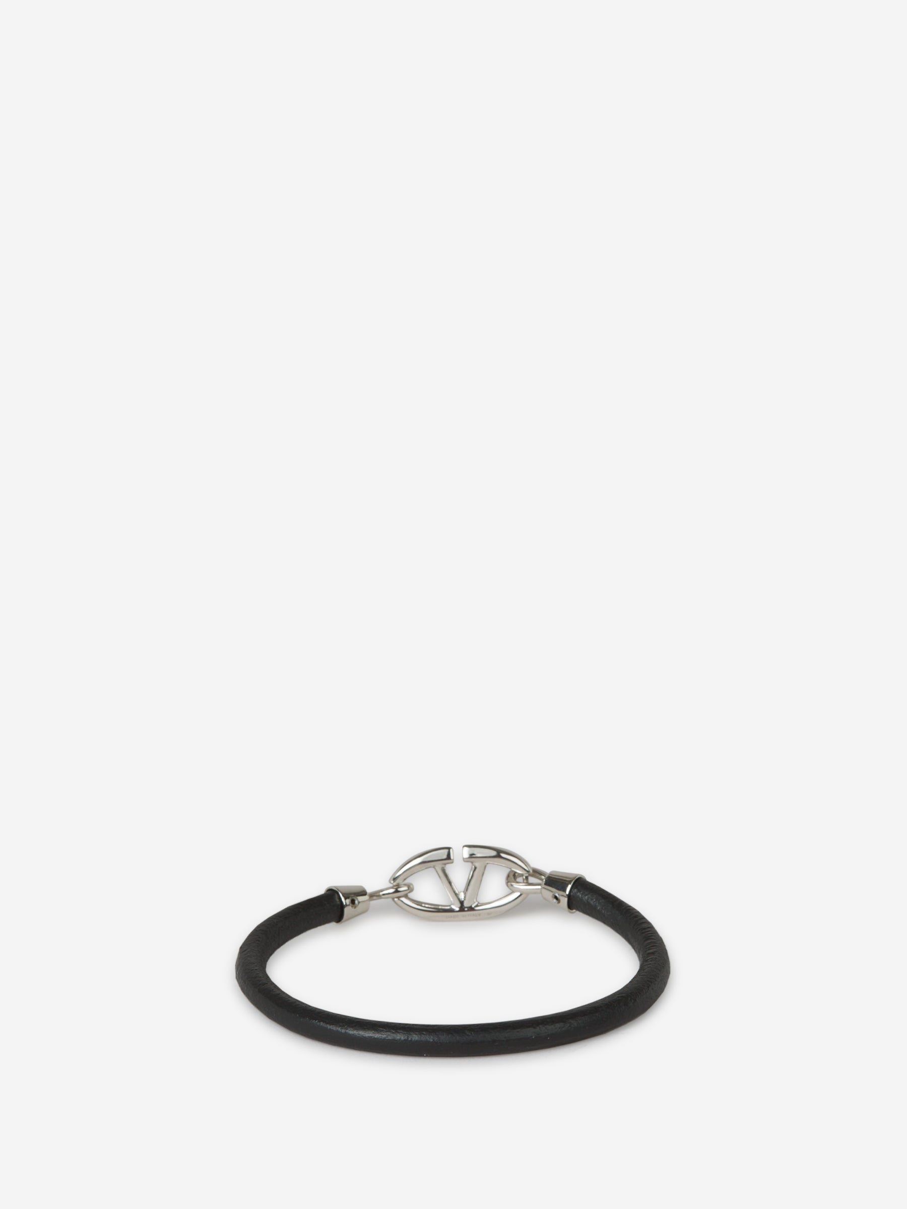 Valentino Garavani Pulsera Logo Piel color Negro sku 682-000747 02 - Foto 2