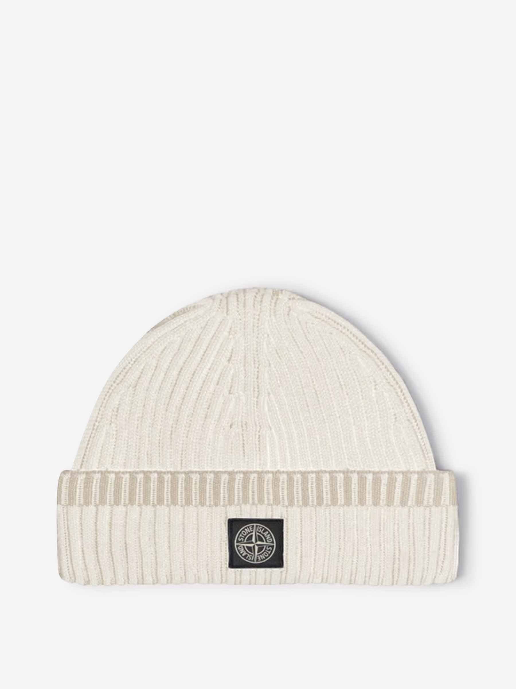 Stone Island Gorro Logo Lana color Marfil sku 695-001583 02 - Foto 1