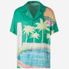 Balmain Camisa Motivo Palm color Verde sku 532-000581 01 - Foto 1