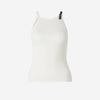 Courrèges Top Punto Canalé color Blanco sku 703-002250 02 - Foto 1