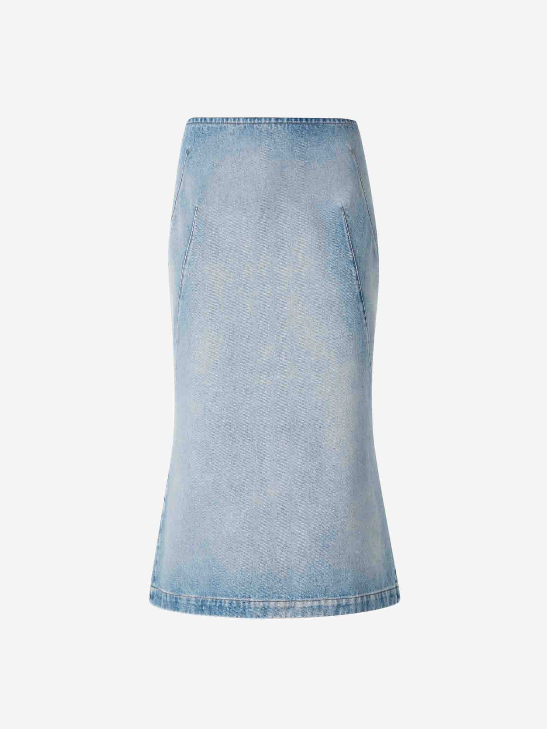 Dries Van Noten Falda Midi Denim color Azul Denim Claro sku 750-001524 01 - Foto 1