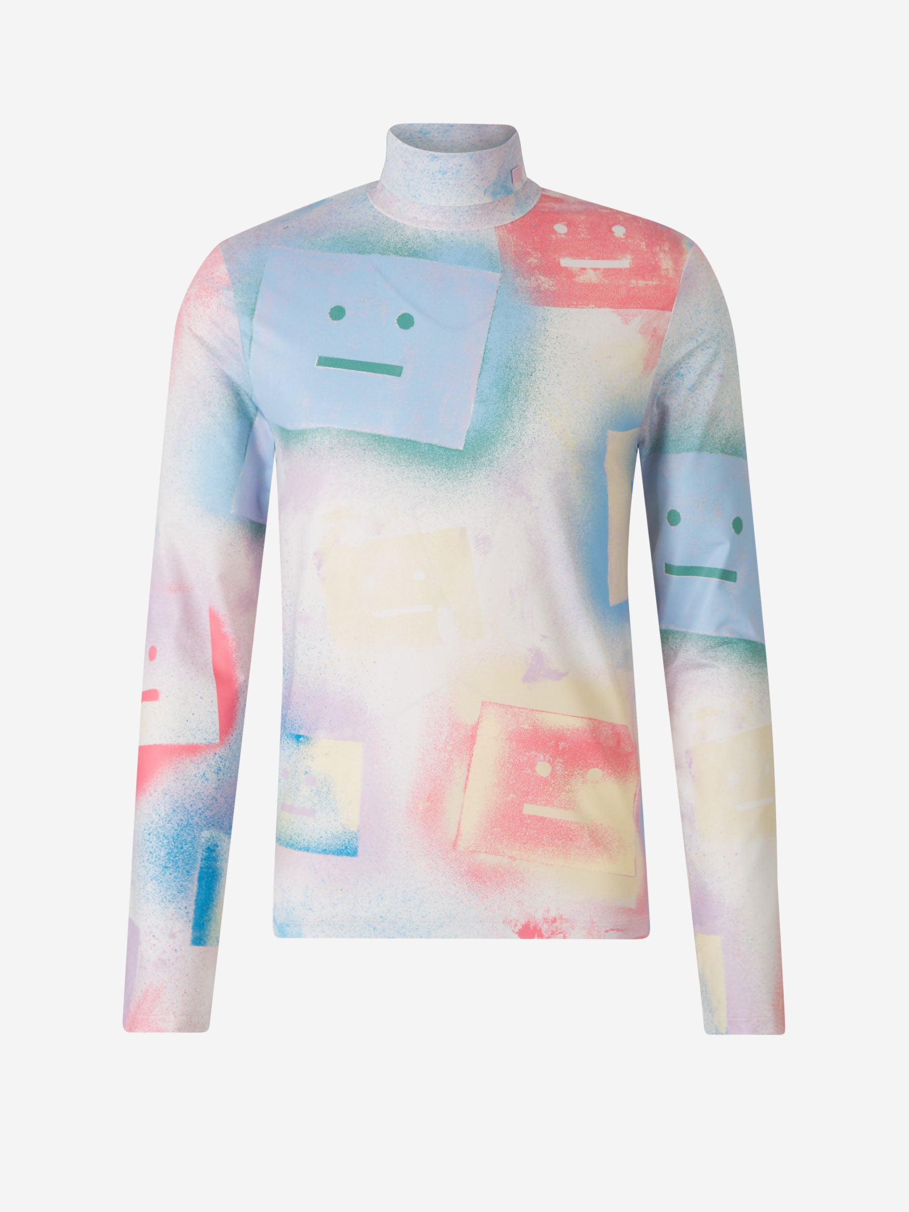 Acne Studios Face Camiseta Motivo Face color Multicolor sku 553-003798 01 - Foto 1