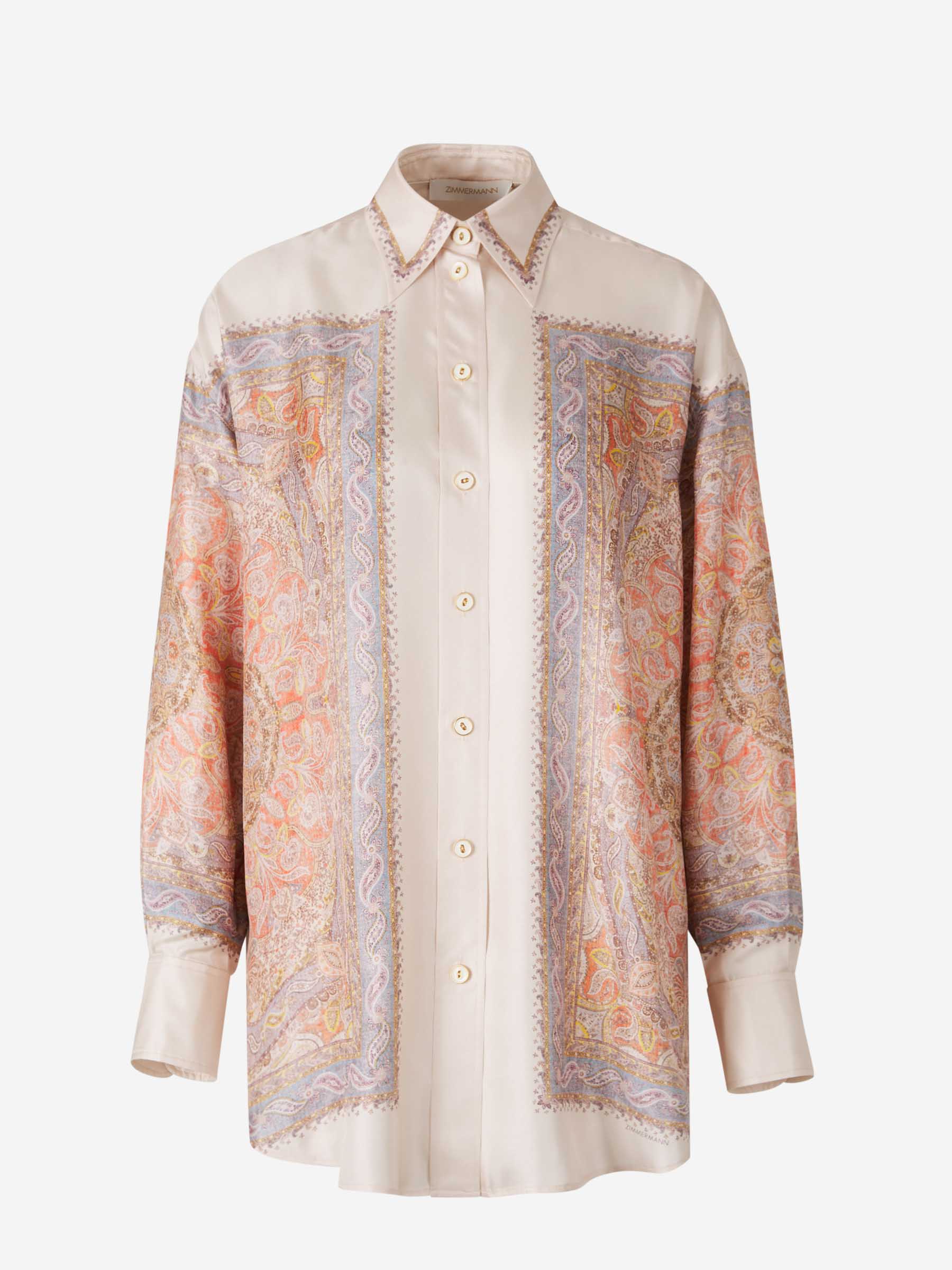 Zimmermann Camisa Motivo Paisley color Marfil sku 701-002153 00 - Foto 1