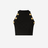 Balmain Top Cropped Punto color Negro sku 703-002248 00 - Foto 1