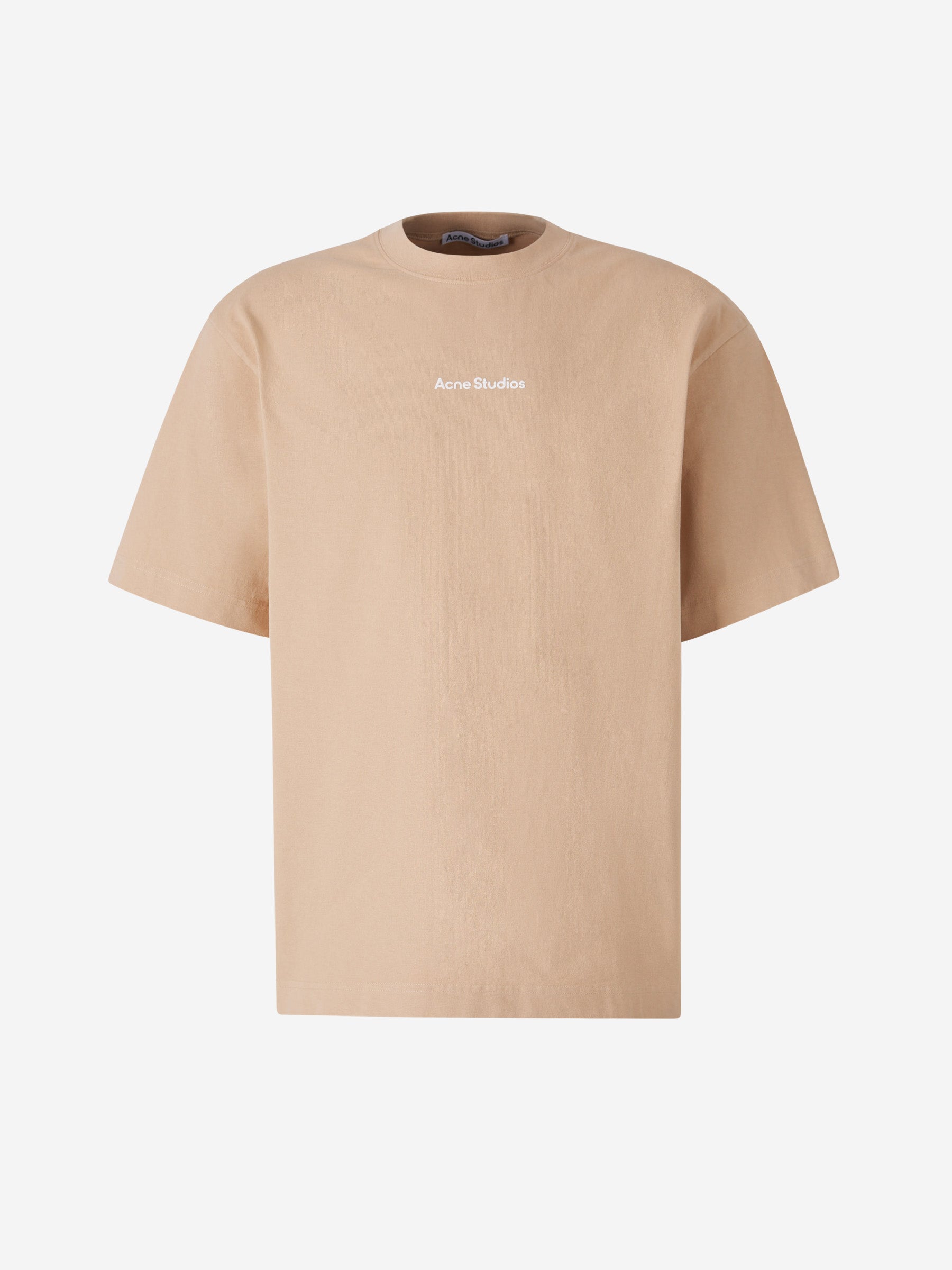 Acne Studios Camiseta Oversize Logo color Caramelo sku 553-003805 03 - Foto 1