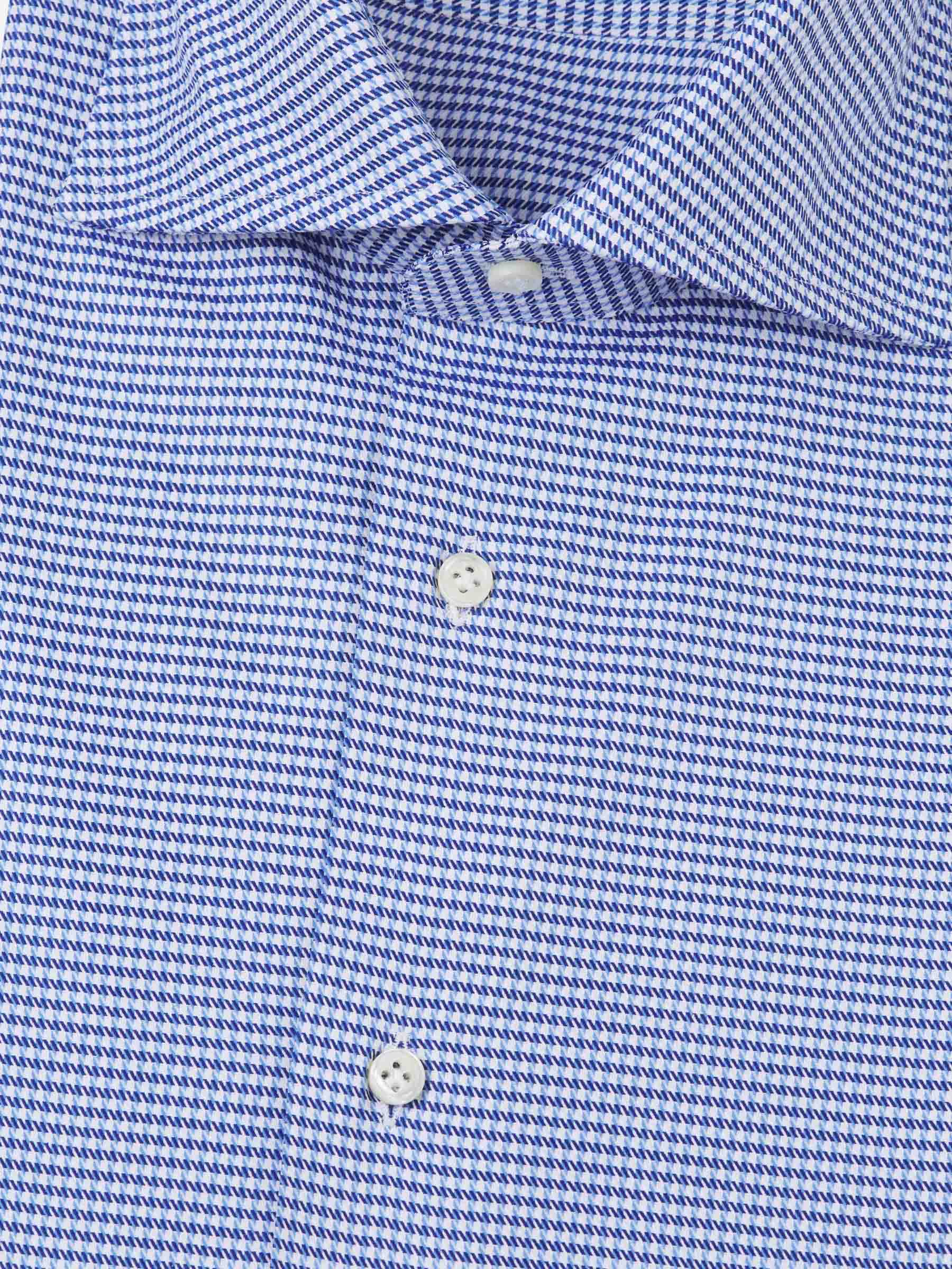 Santa Eulalia Camisa Motivo Pata de Gallo color Azul sku 401-003121 01 - Foto 2